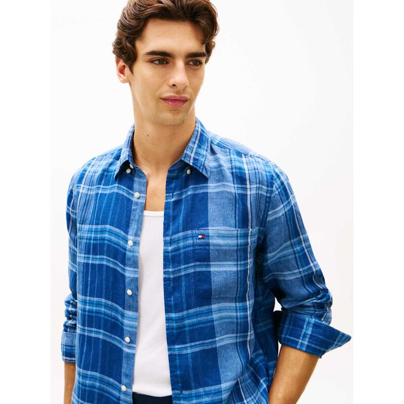 Tommy Hilfiger Regular Fit Madras Check Pure Linen Shirt image number 2